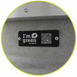 plaque I'm Green sur cuve ovoïd bio-based